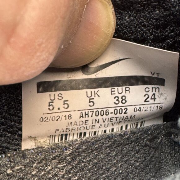 Nike Air Vapormax Flyknit Moc 2 Shoes Mens Size 5.5 Black Running AH7006-002 - Picture 9 of 10